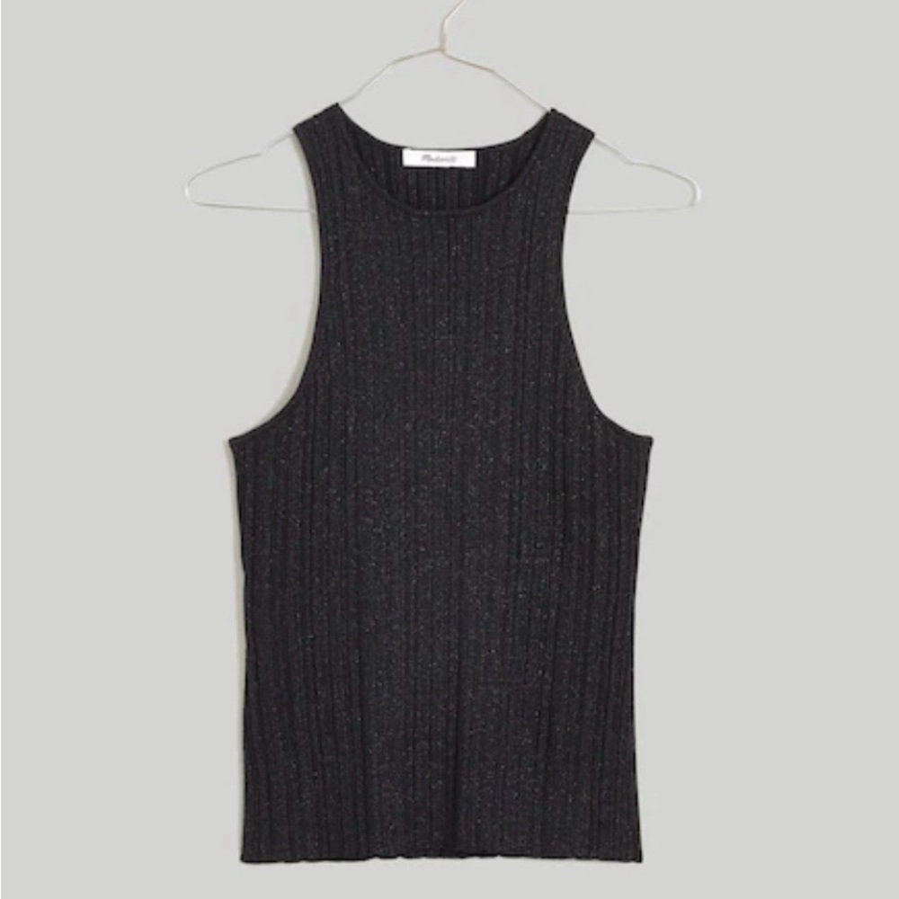 Madewell Charcoal Ribbed Sleeveless Top
